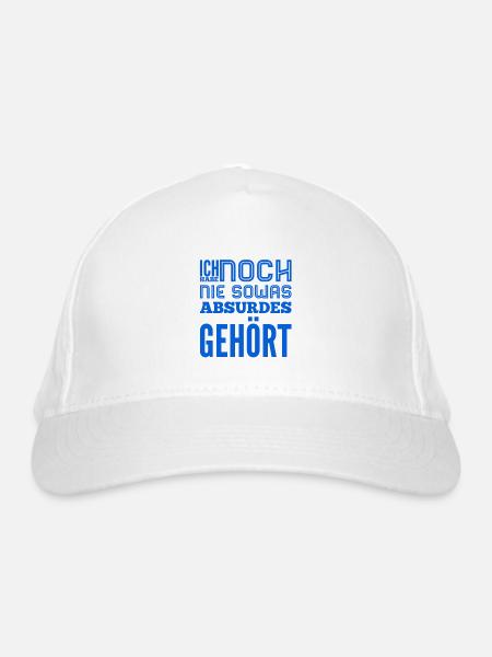 so ein Quatsch - Bio-Baseballkappe - Weiß