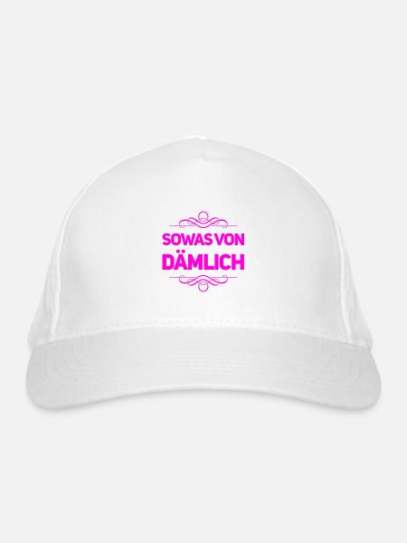 sowas von dumm - Bio-Baseballkappe - Weiß