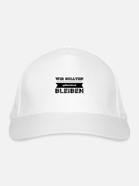 positiv denken - Bio-Baseballkappe - Weiß