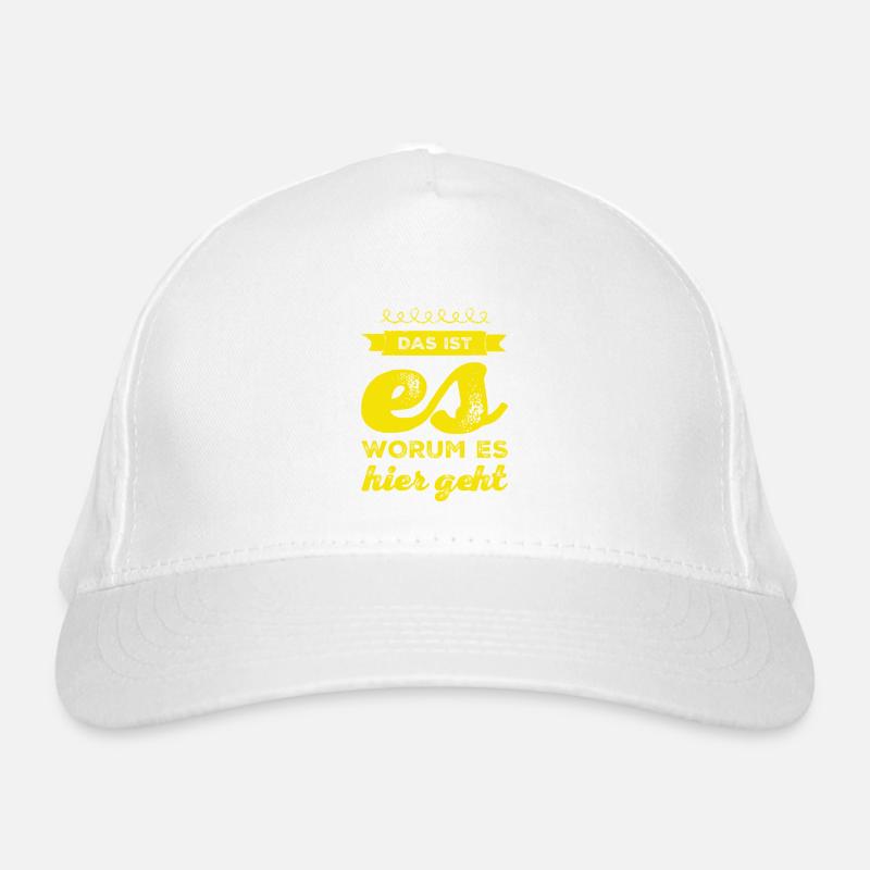 deshalb mache ich das - Bio-Baseballkappe - Weiß
