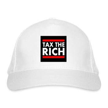 Eat the rich - Bio-Baseballkappe - Weiß - Vorne