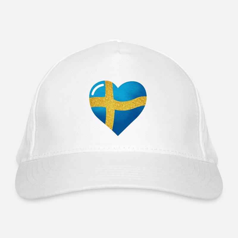 Sveriges flagga, le drapeau de la Suède en forme de Casquette classique bio