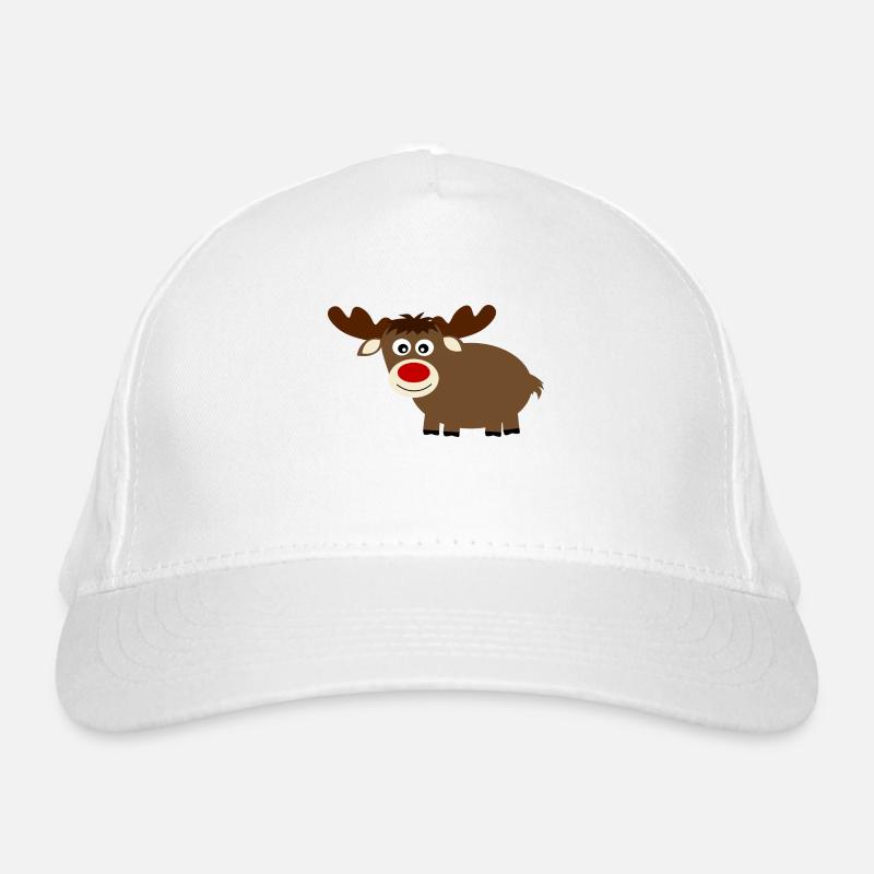 Reindeer Elk mignons cadeaux de Noël drôles Casquette classique bio
