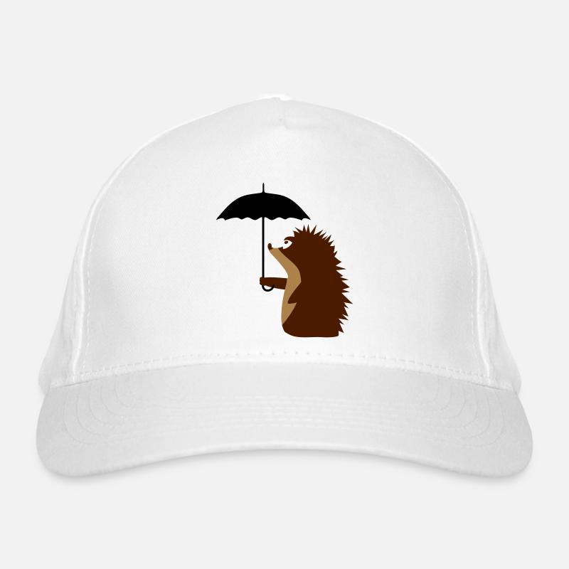Igel mit Schirm Bio-Baseballkappe