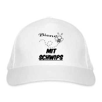 Biene mit Schwips lustig Spruch Bienen Alkohol - Bio-Baseballkappe - Weiß - Vorne
