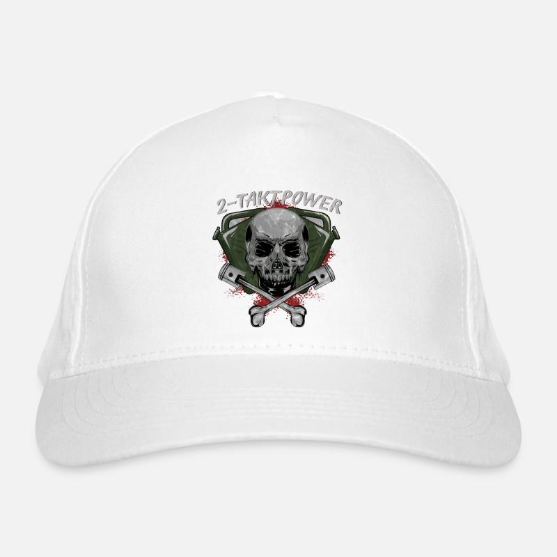 puissance 2 temps Totenkopf piston du crâne Casquette classique bio