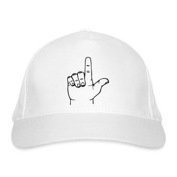 Loser hand - Casquette classique bio - blanc - Devant