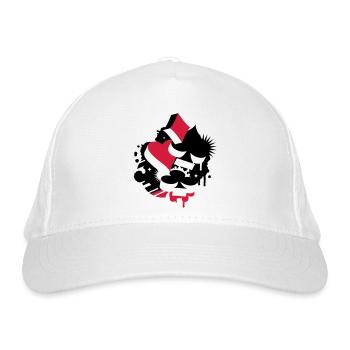 Quatre cartes à jouer symboles le Carreau , le - Casquette classique bio - blanc - Devant