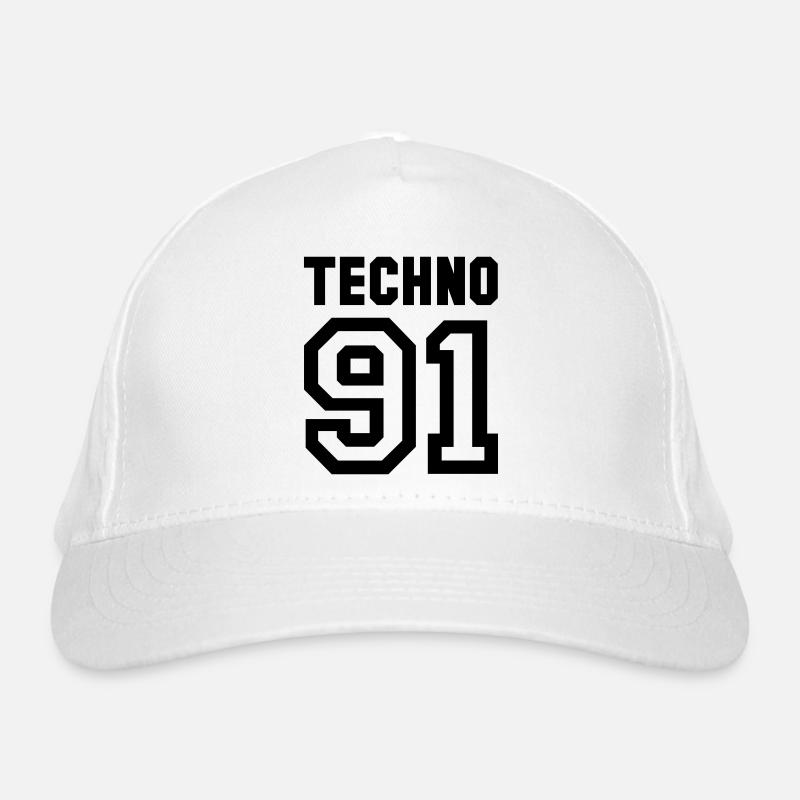 TECHNO Rave Techno 90s 90er Bio-Baseballkappe