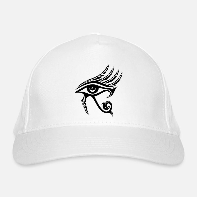 Oeil Horus, plume, Egypte, Spiritualité, Symbole Casquette classique bio