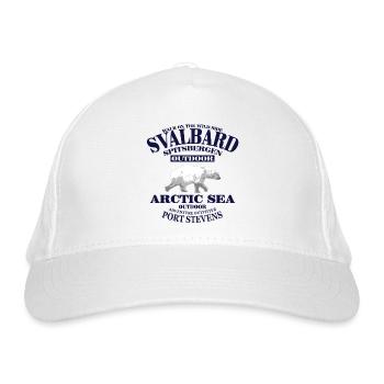 Spitsbergen - Svalbard - Spitzbergen - Polar Bear - Bio-Baseballkappe - Weiß - Vorne
