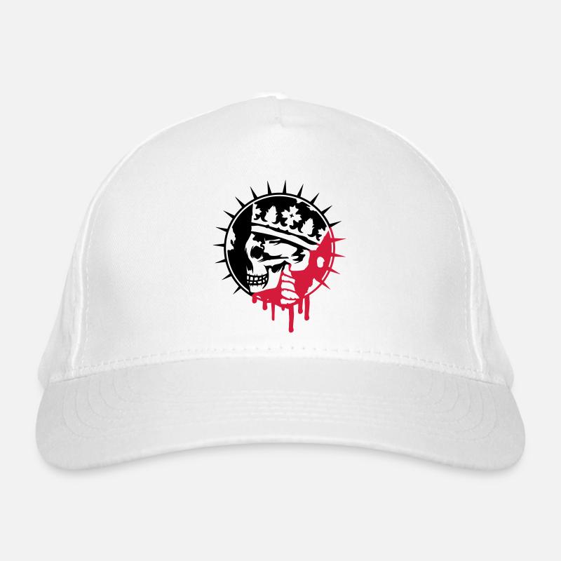 Totenschädel mit Krone Graffiti Patch Bio-Baseballkappe