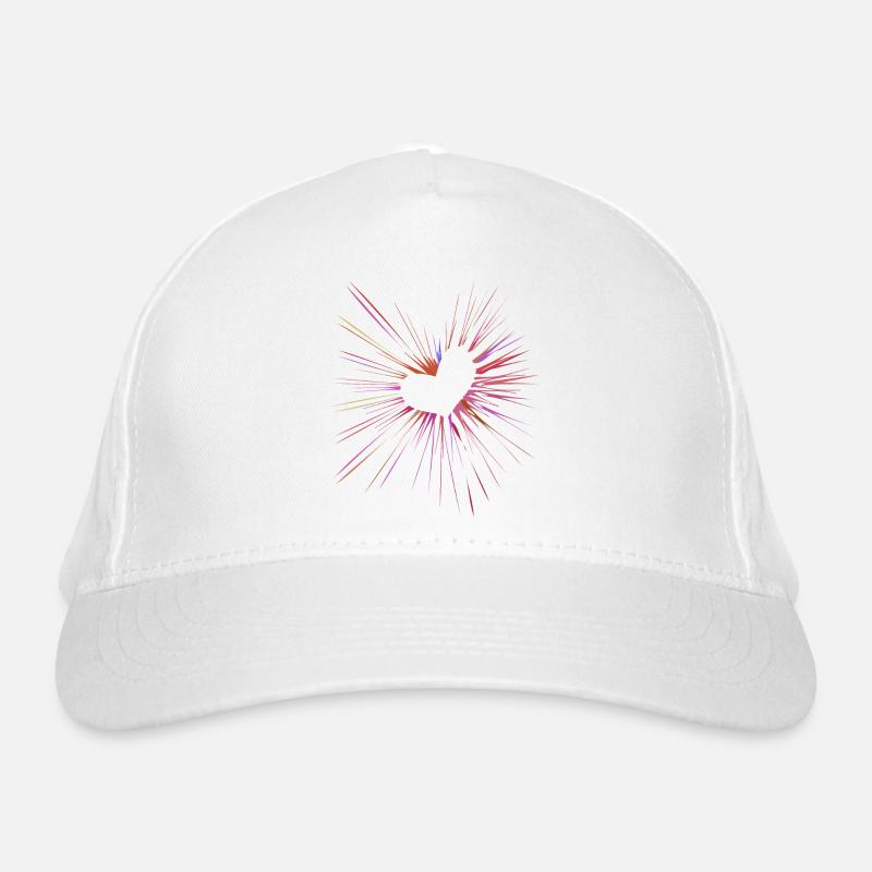 coeur supernova - explosion de couleur Casquette classique bio