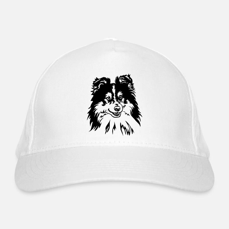 Sheltie Head Organic Baseball Cap