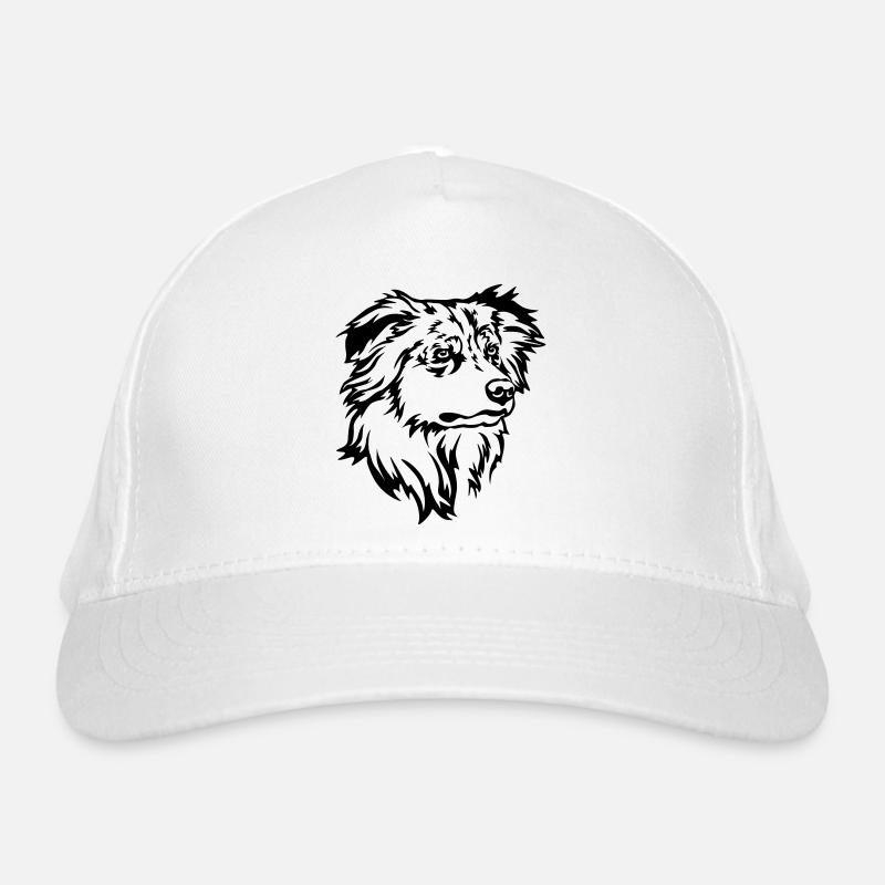Australian Shepherd Kopf Bio-Baseballkappe