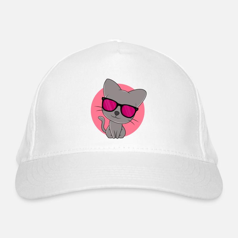 Cute grey kitten Organic Baseball Cap