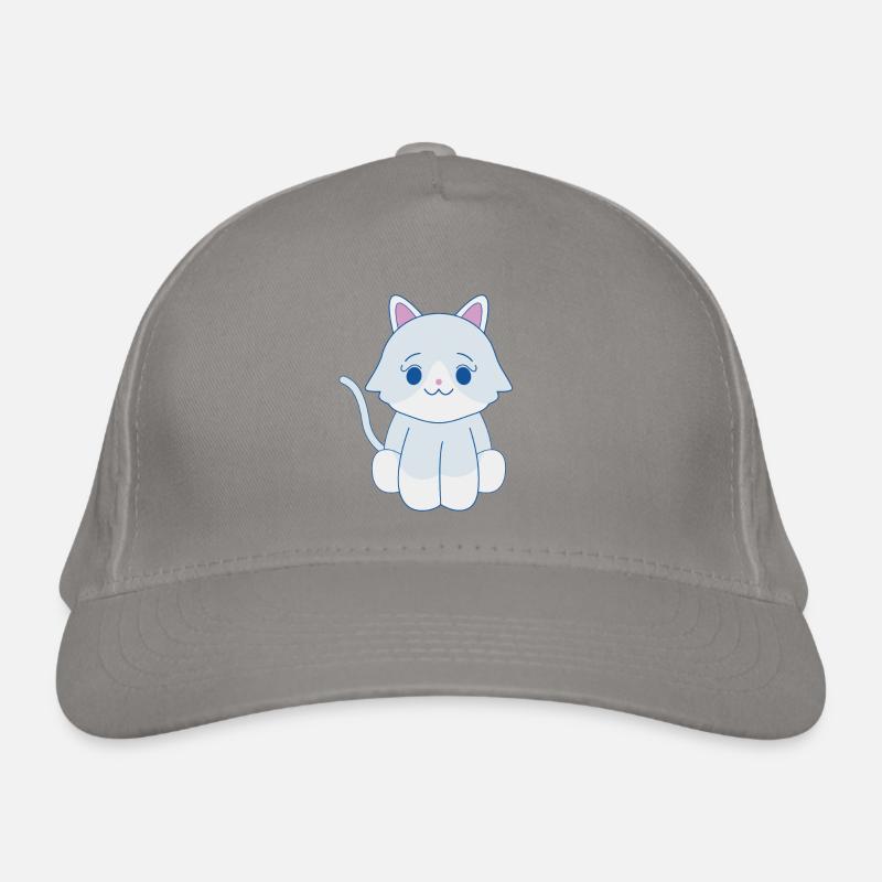 Chat blanc Casquette classique bio
