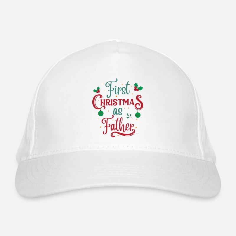 First Christmas as Father Organic Baseball Cap