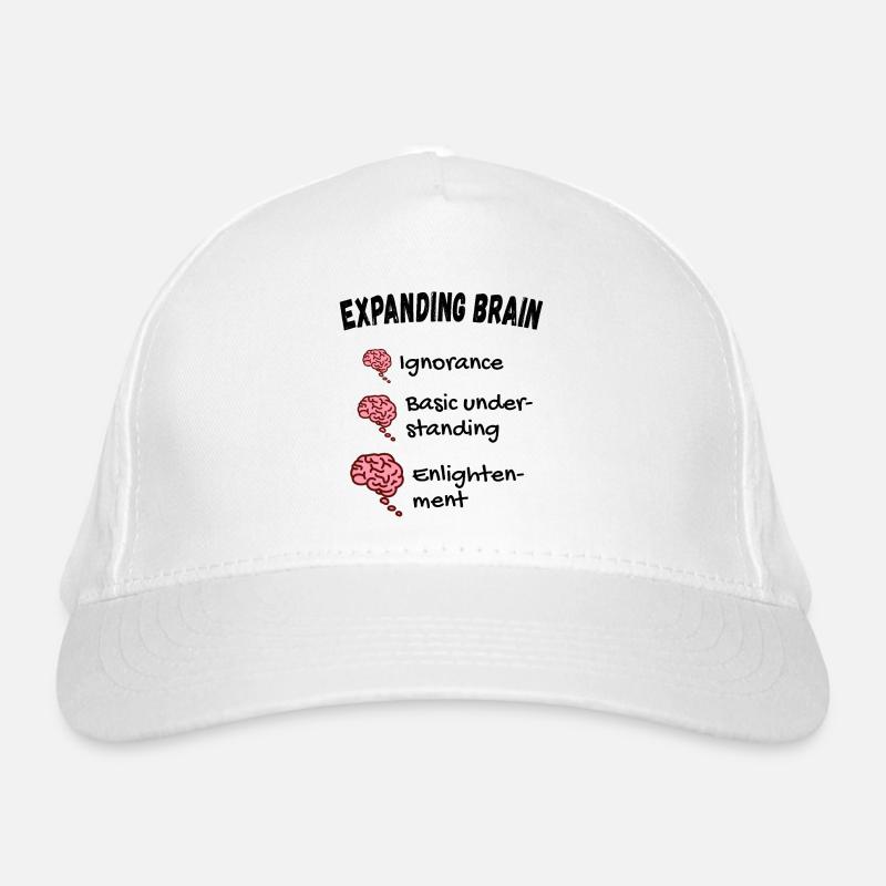 Gehirn erweitern - Expanding Brain Meme Bio-Baseballkappe