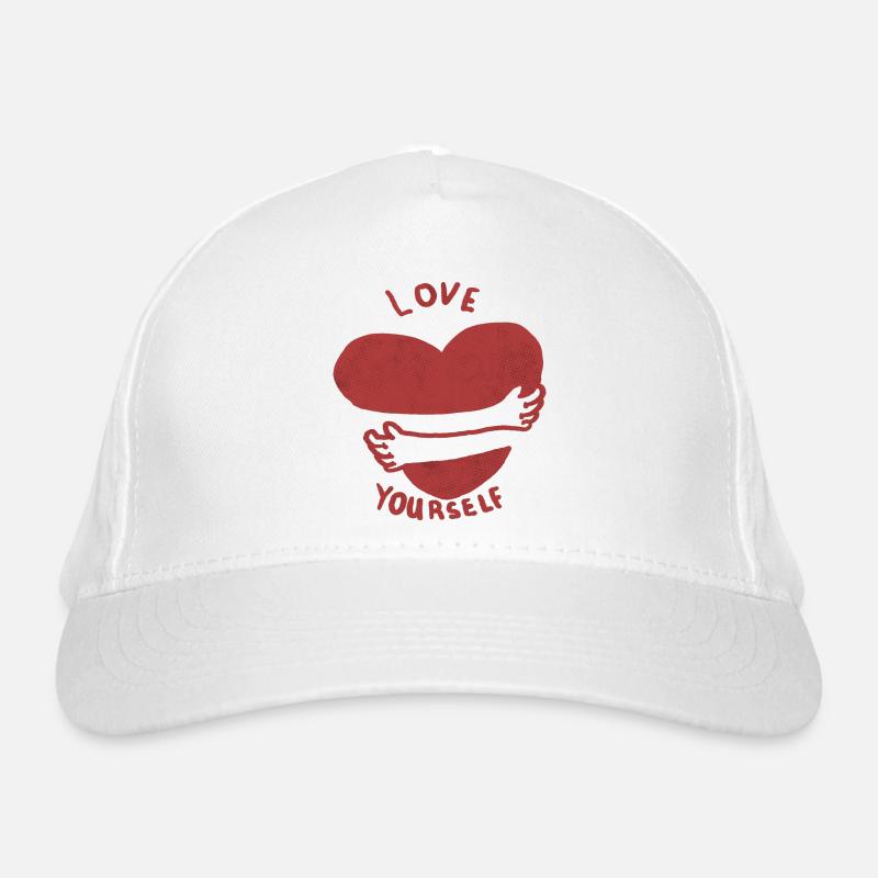 Liebe dich selbst - Selbstliebe. Herz-Umarmungen Bio-Baseballkappe