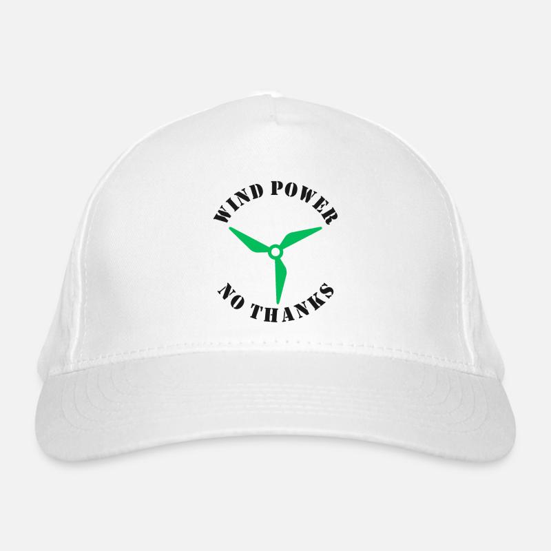 Wind Power No Thanks Organic Baseball Cap