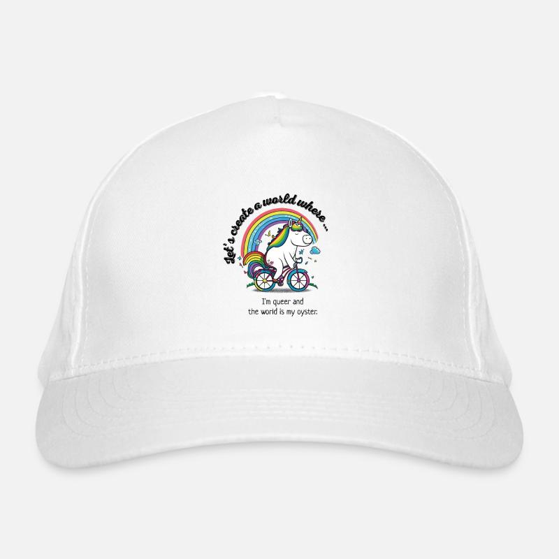 Lets create a world where ... I'm queer Organic Baseball Cap