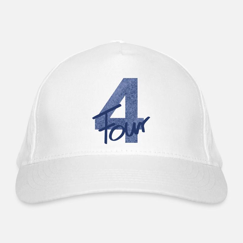 Zahl / Geburtstag / Vier / 4 / Vierter / Nummer Bio-Baseballkappe