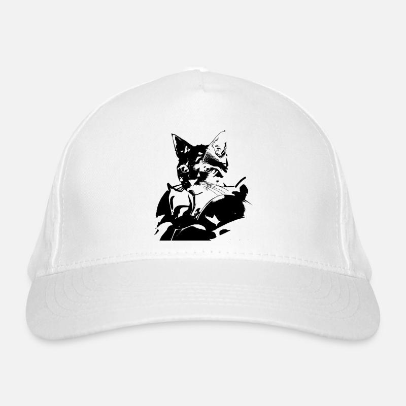 Cat with armor Organic Baseball Cap