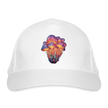 Glowing Mushrooms - Organic Baseball Cap - white - Front