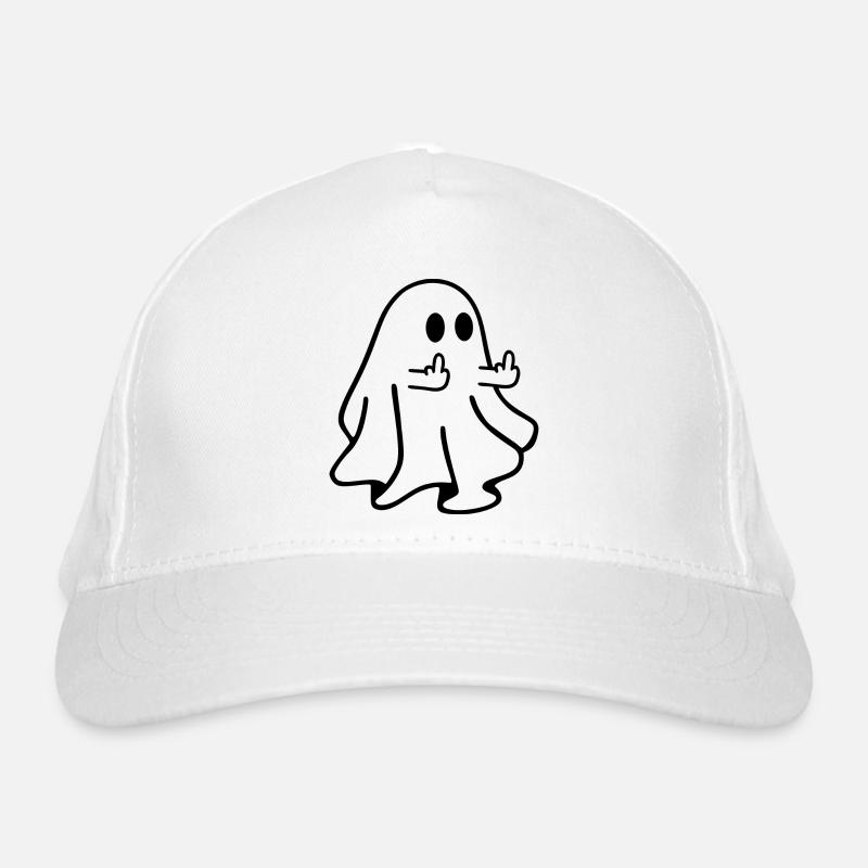 Ghost Middle Finger Halloween Casquette classique bio