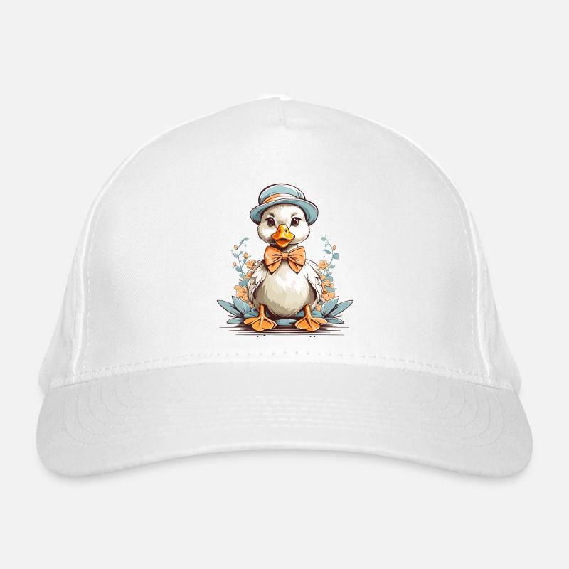 Ente mit Hut Bio-Baseballkappe