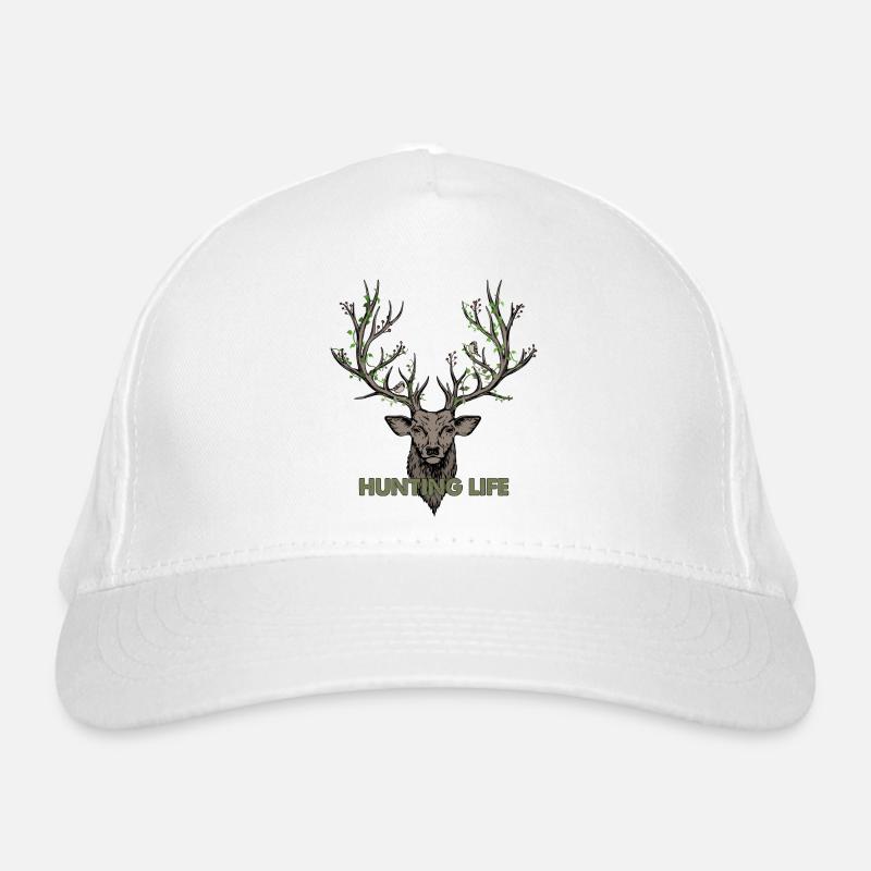 Hunting Elch mit Geweih Bio-Baseballkappe