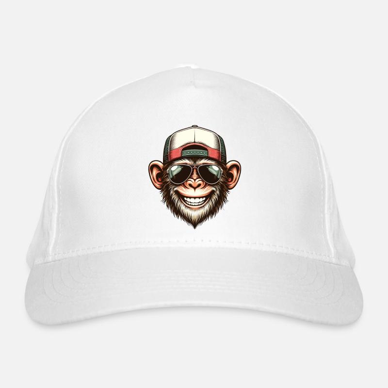 Lustiger Affe Bio-Baseballkappe