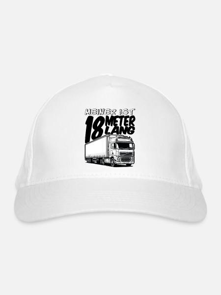 LKW 18 Meter - Bio-Baseballkappe - Weiß