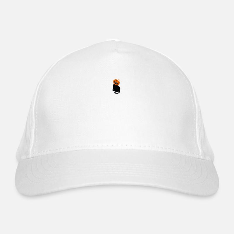 Chat Mignon Halloween - Chaton Chapeau Citrouille Casquette classique bio