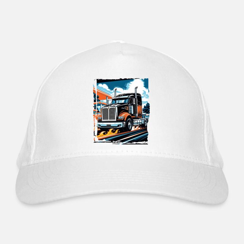 Camion Burnin' Down Camionneur LIFE - Casquette classique bio - blanc