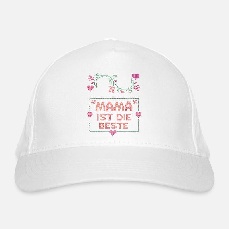 Mama ist die Beste Bio-Baseballkappe