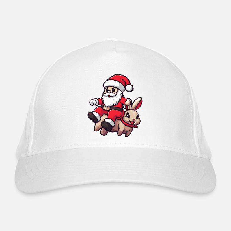 Lapin Père Noël Dessin animé Casquette classique bio
