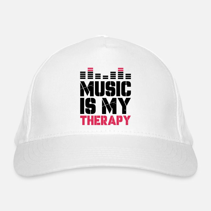 music is my therapy Organic Baseball Cap