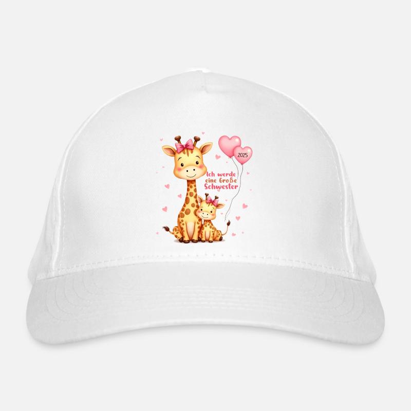 Ich Werde Große Schwester 2025 Giraffen Bio-Baseballkappe