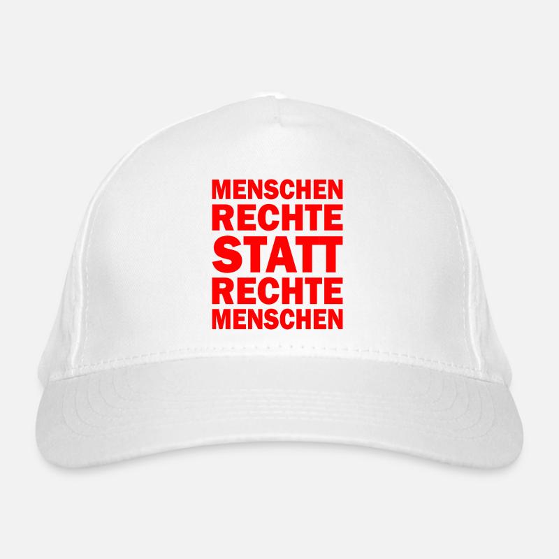 menschenrechte statt rechte menschen Bio-Baseballkappe