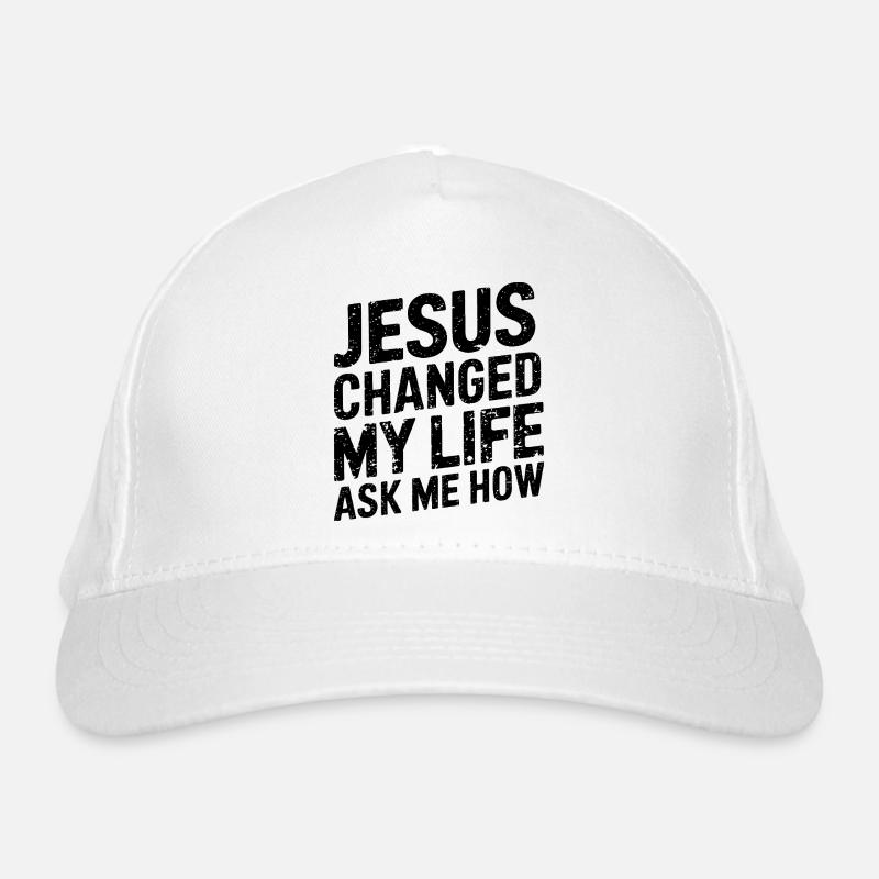Jesus hat mein Leben verändert! Christlich Bio-Baseballkappe