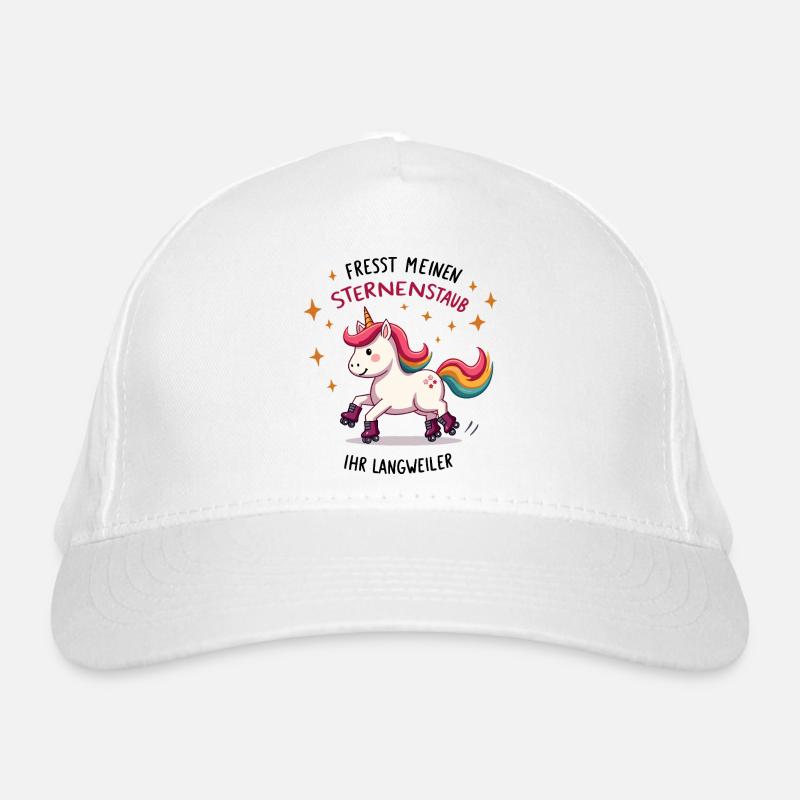 Rollschuh Einhorn Bio-Baseballkappe