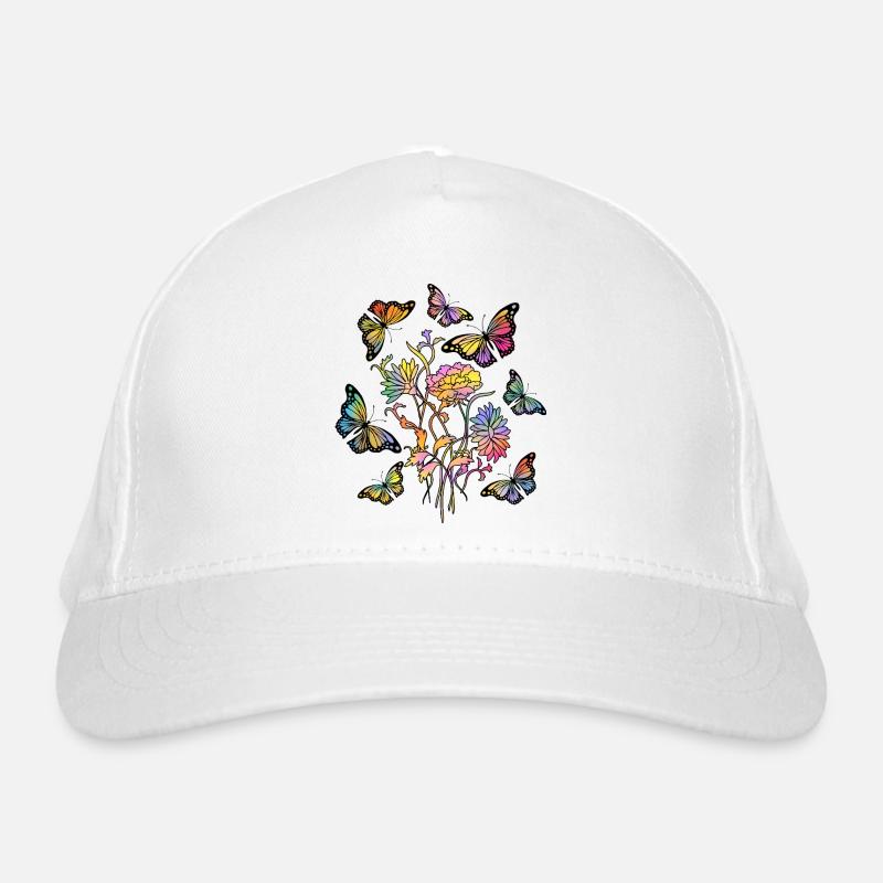 Schmetterlinge Bio-Baseballkappe