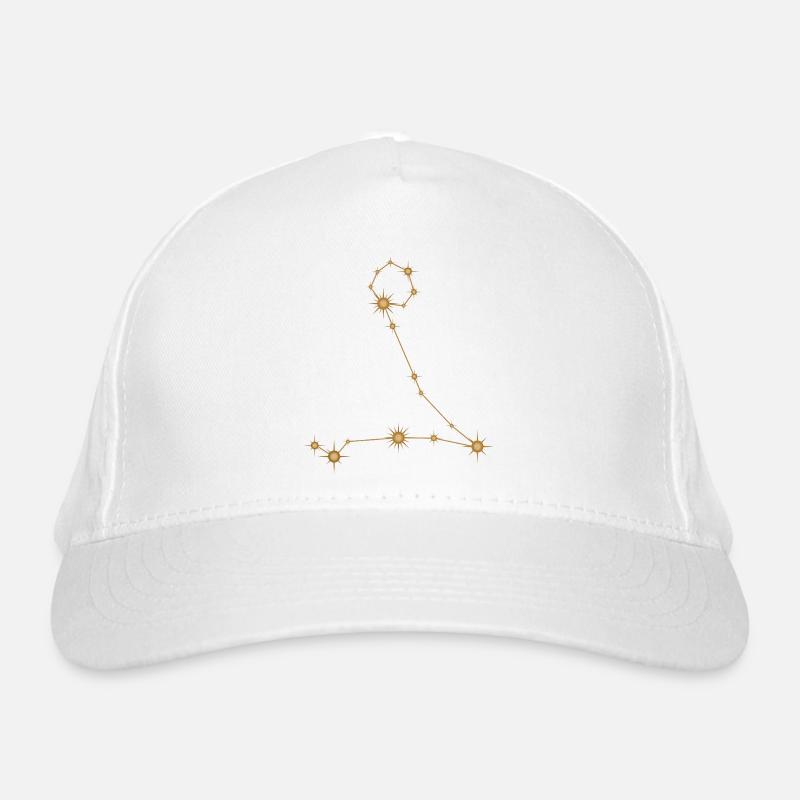 Étoile Constellation Poissons Signe de naissance Doré - Casquette classique bio - blanc