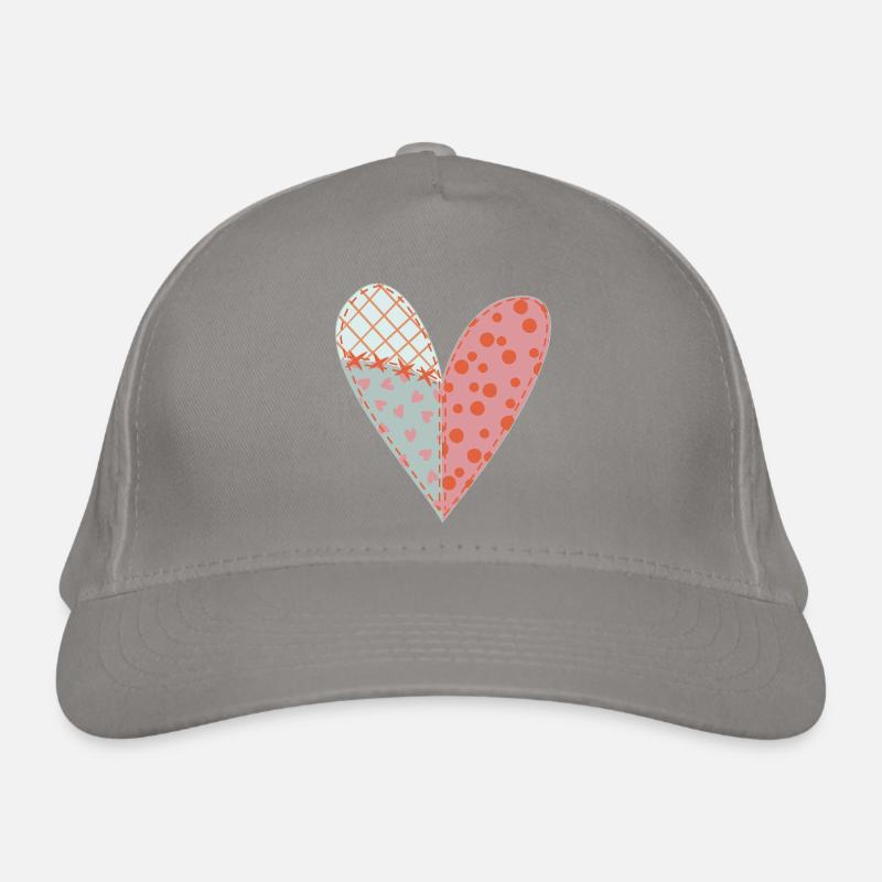 Patchwork Herz Nr. 11 Bio-Baseballkappe