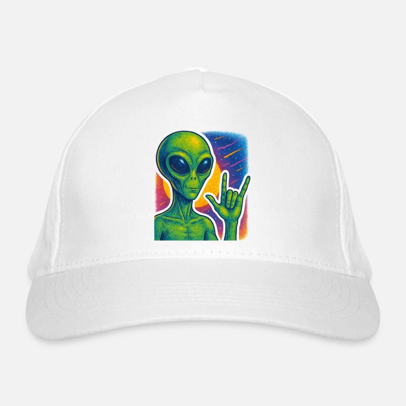 Illustration d'une main de roche extraterrestre galactique Casquette classique bio