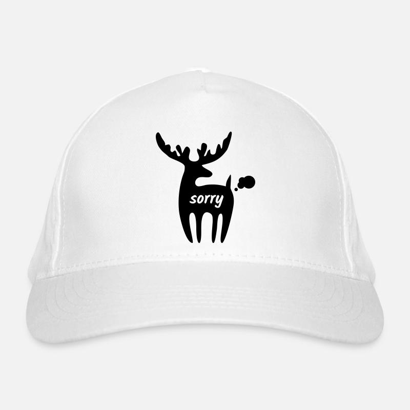 Farting Reindeer Organic Baseball Cap