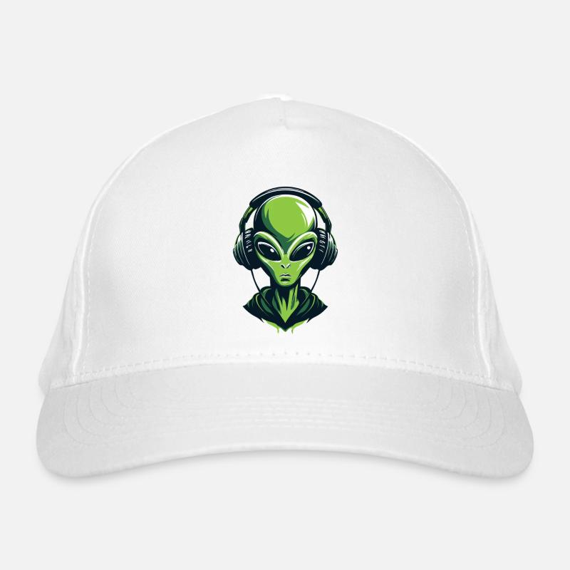 Alien avec casque – Design techno minimaliste Casquette classique bio