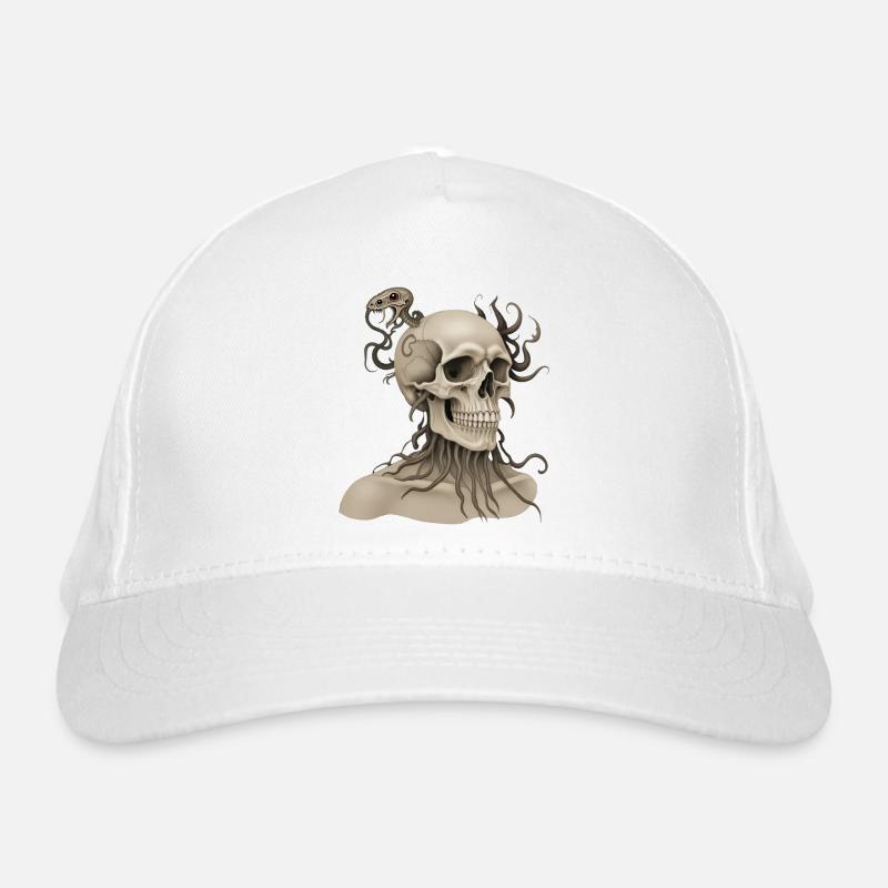 SKULL #2 - dark hell Organic Baseball Cap
